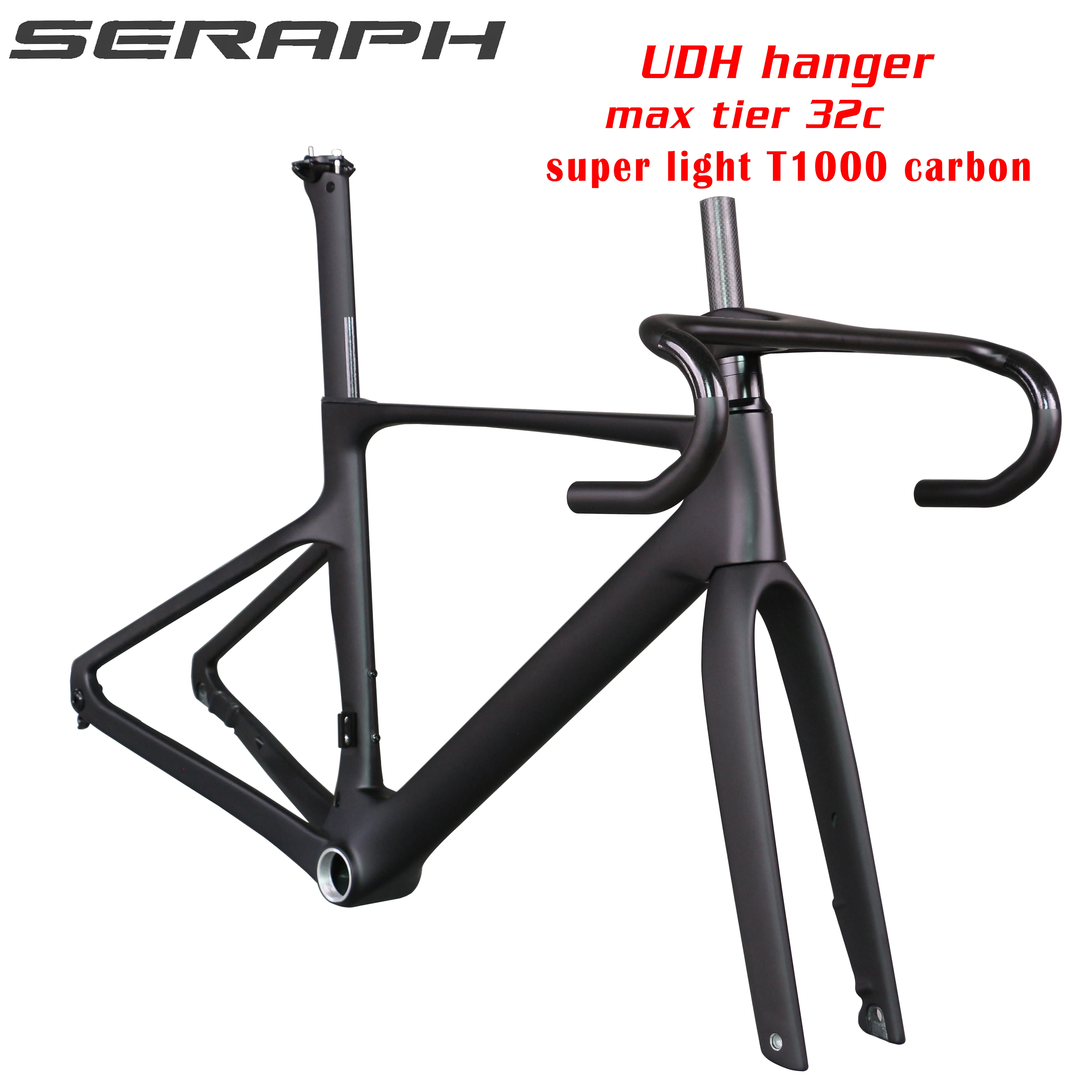 UDH hanger Super Light Carbon Fiber T1000 Disc Road Bike Frame TT-R18 T47 Thread Max Tire 32C