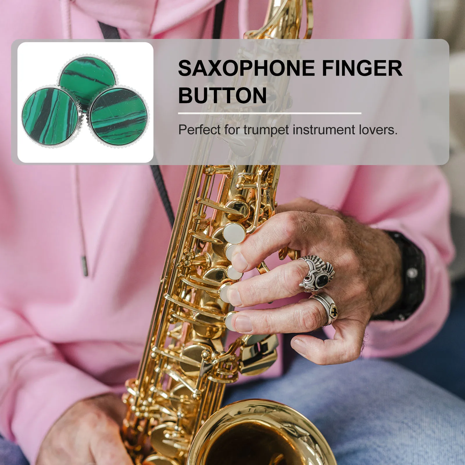 

3 Pcs Saxophone Finger Button High Grade Material Durable Replacement Parts Musical Instrument Accessories Repair Enthusiasts