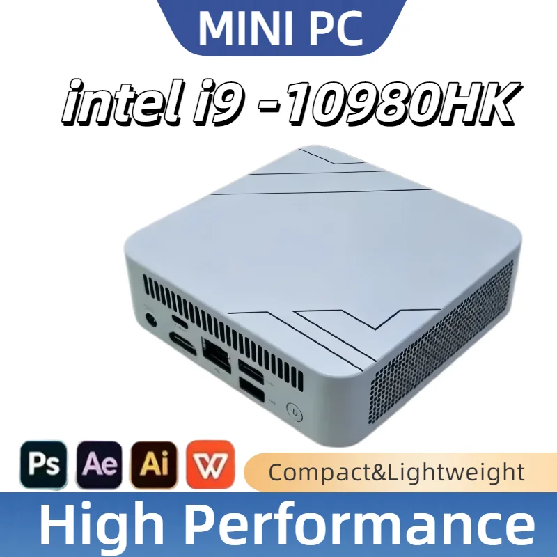Mini PC Intel Core i9-10980HK Gamer Portable Computer 16GB RAM 1TB/2TB SSD FHD Bluetooth WiFi6 Gaming Office 4K HDMI
