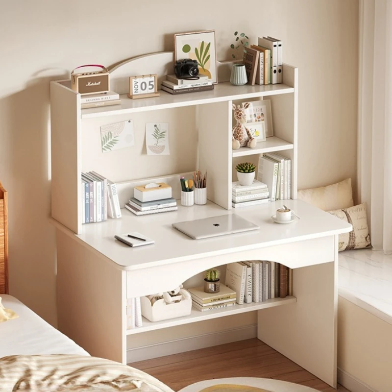 

Прочный компьютерный стол для дома, студенческой комнаты, спальни, со встроенной полкой для книг и местом для хранения, учебный стол для небольшой квартиры, рабочий стол для работы.