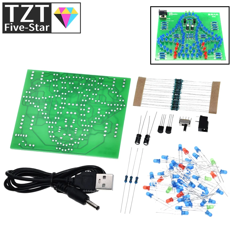 Laboratory Swing bells Wobbly Windbell Fun Electronic DIY Kit Wring 95 LEDs Wind bell 5V 9V