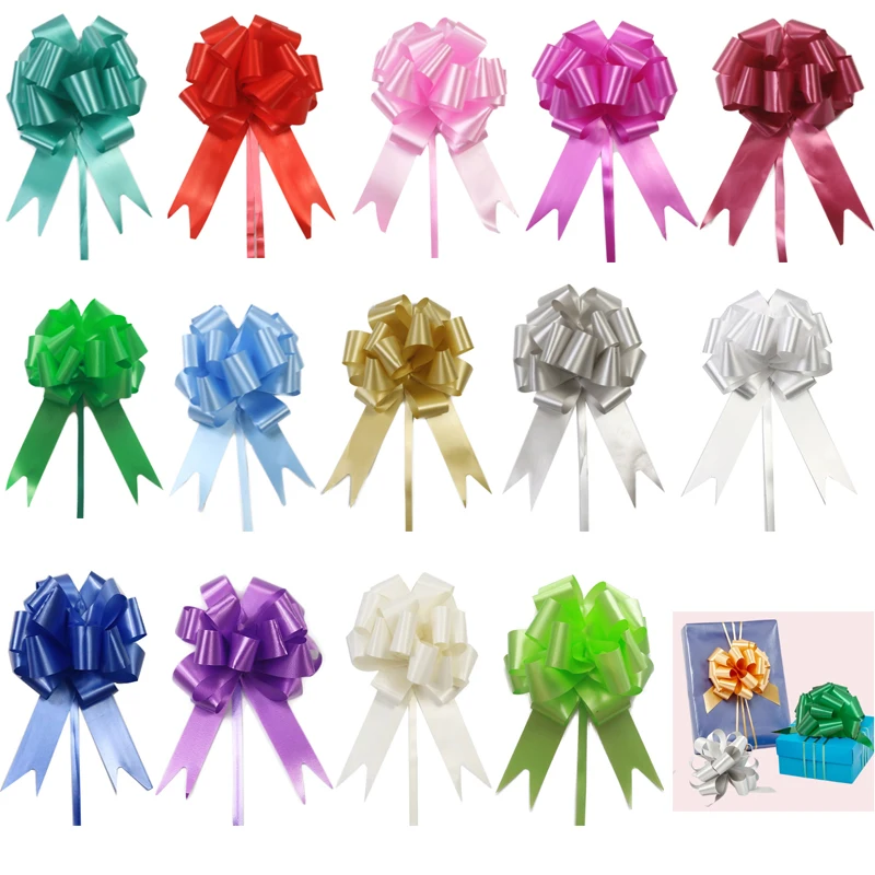 30/10Pcs Large Ribbon Pull Bows Pull Bows Gift Knot Ribbon Gift Pull Bows Large Pull Bow with Ribbon Pull Bows with Ribbon Decor