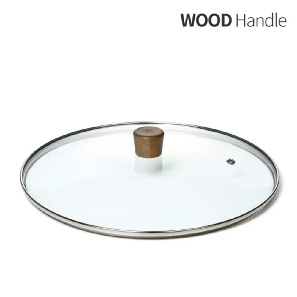 Olvia Lid Glass Lid 30cm + wood handle/frying pan/pot/silicone lid