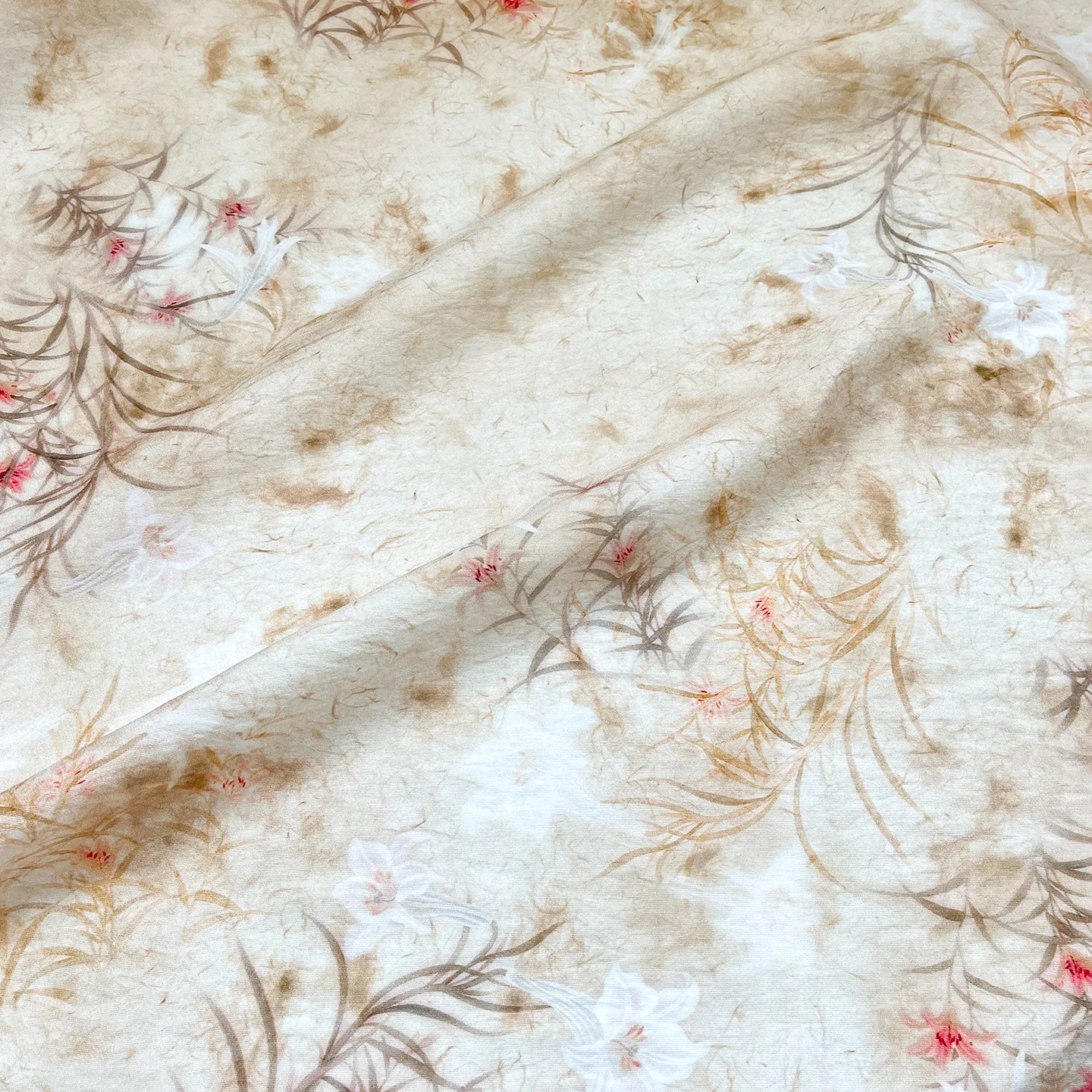 

1 ярд ирис с принтом парча, хлопчатобумажная ткань, юбка, платье, рубашка, сумка, ткань Cheongsam для пэчворка