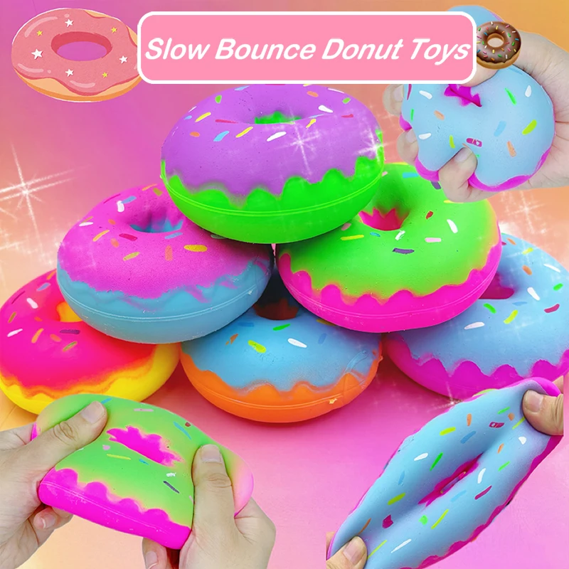 Niedlichen Donut Squeeze langsam steigende Simulation Essen spielen Pu Brot Kuchen duften Soft Squeeze Spielzeug Stress abbau für Kinder Spaß Geschenke
