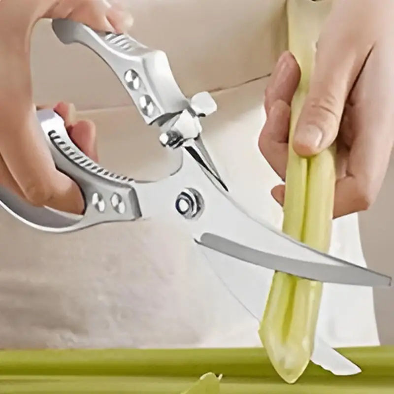 Stainless Steel Poultry Shears Ergonomic Kitchen Poultry Scissors Multifunctional Utility Scissors Portable Meat Cutting