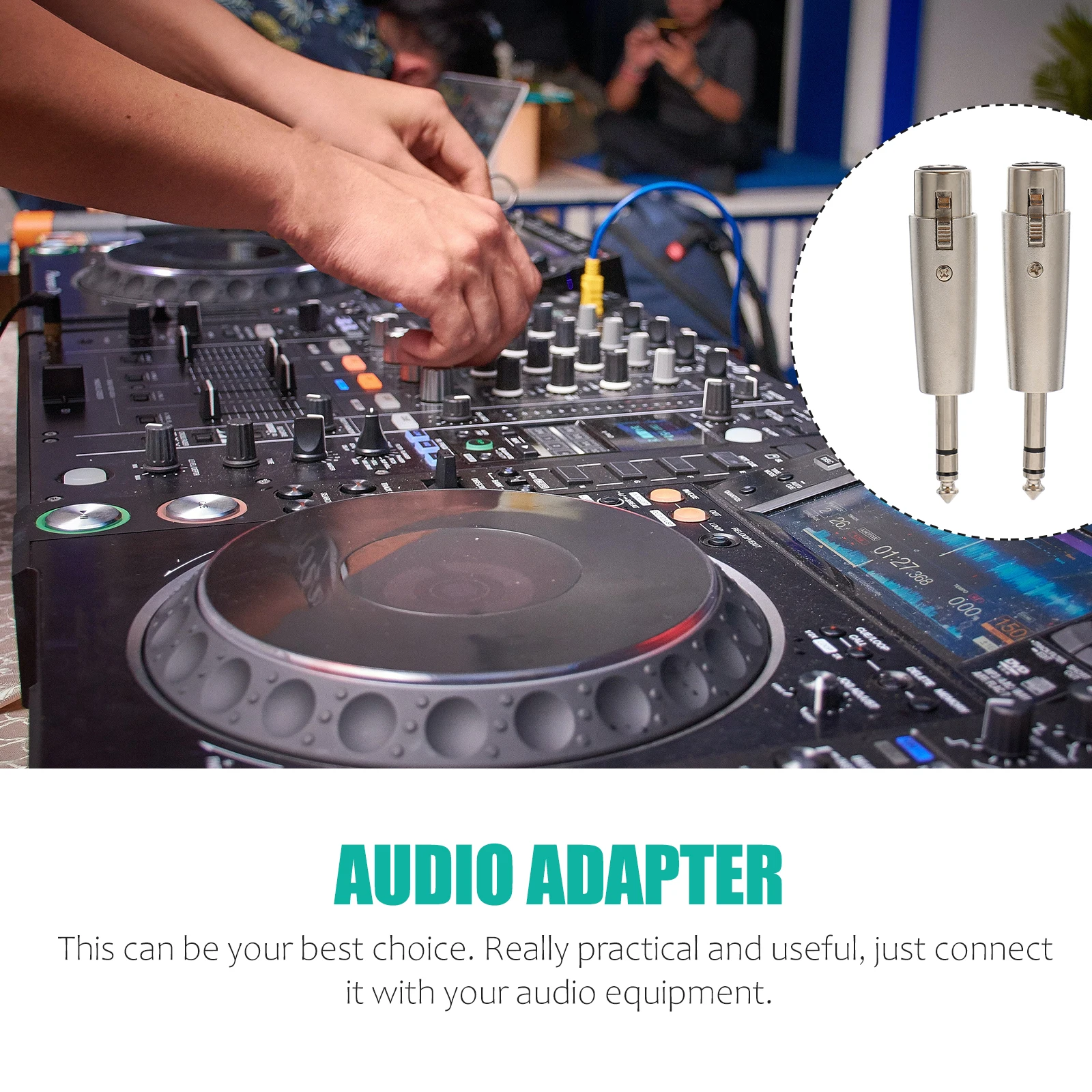 

2Pcs 635mm 3 Pin Xlr 3-Pin Microphone Adapter Audio Converter for Recording Studios Stage Stereo Video Systems