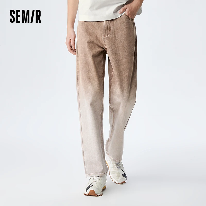 

Semir Jeans For Men Fashionable And Trendy With A Personalized Vintage Hong Kong Style Loose And Straight Pure Cotton Pants