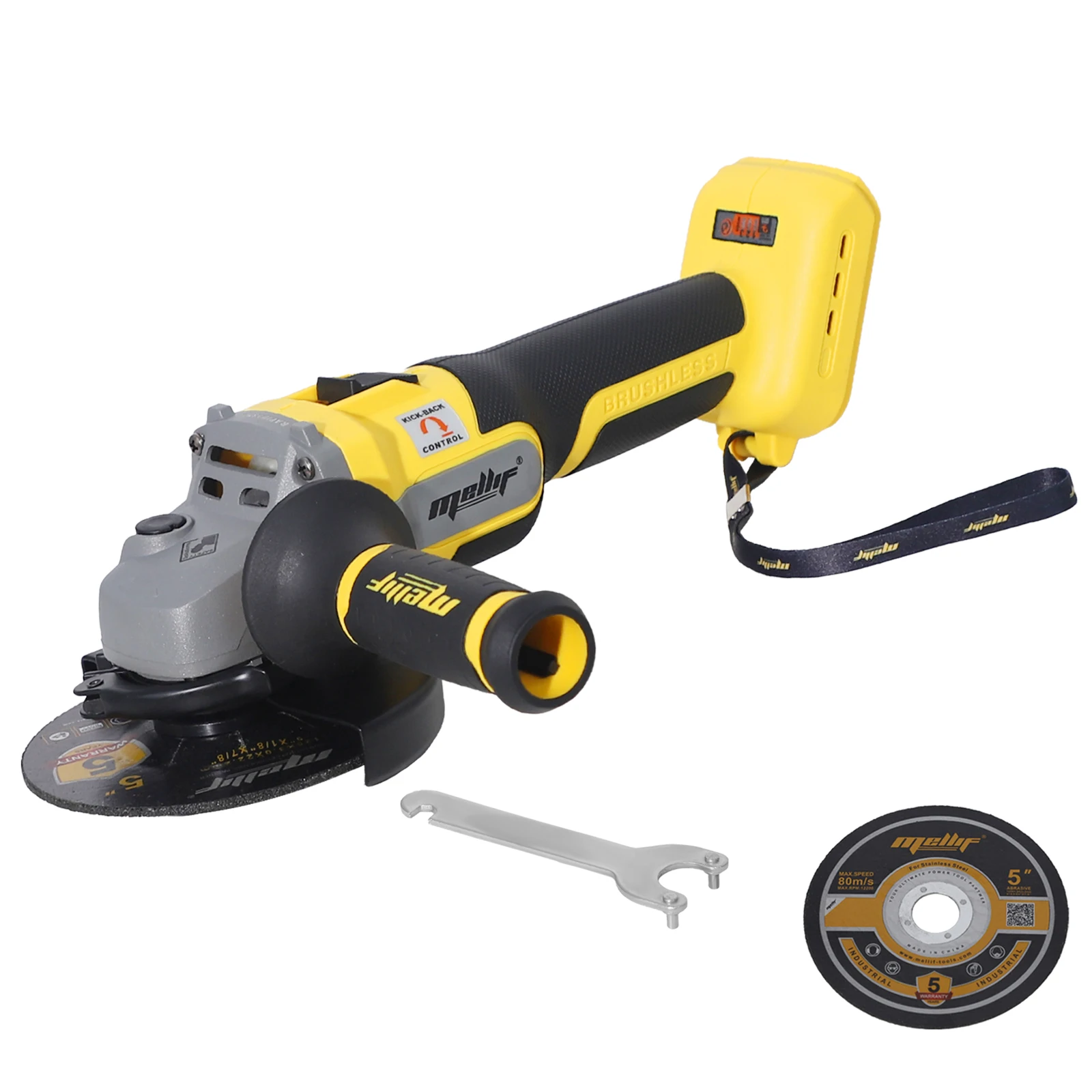 Wireless angle grinder compatible with DeWalt 18V 20V Max Battery, Brushless Metal Grinder Tool