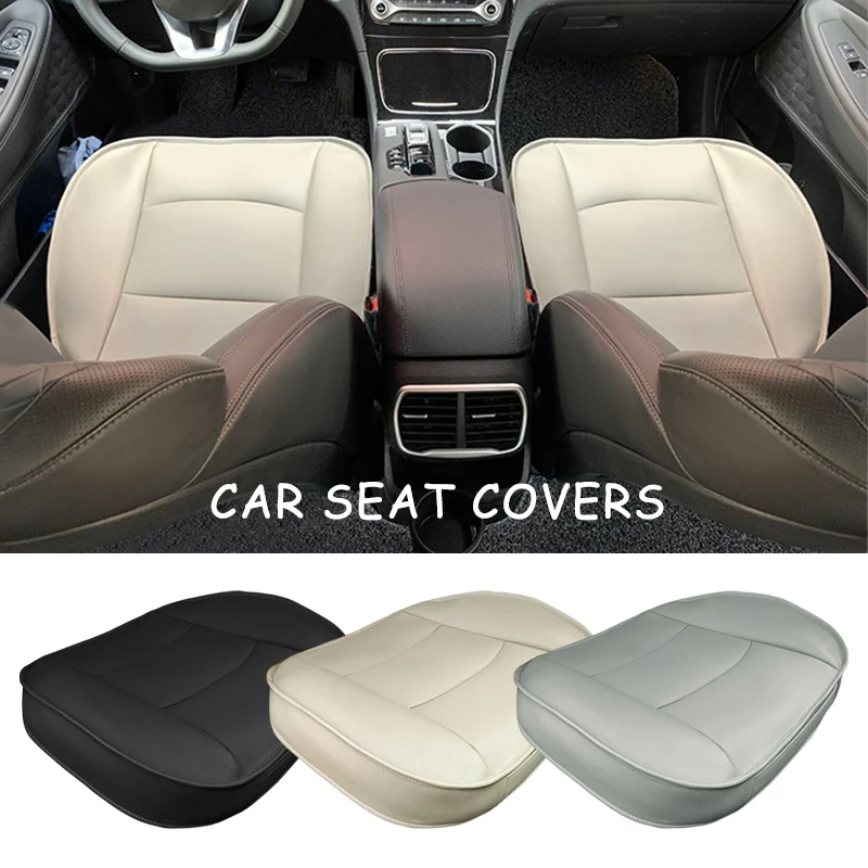 

PU Leather Car Seat Cover Protector Universal in All Seasons Front Seat Cushion Scratch-proof Dirt-proof Pad for Truck Suv Van