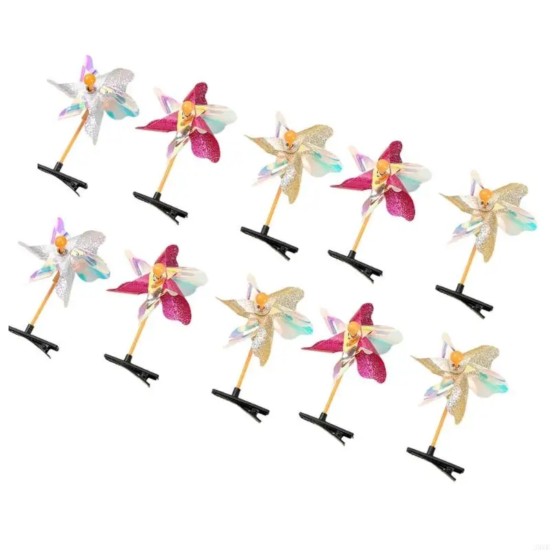 

29EE 10Pcs Barrettes Clip Sweet Mini Pinwheel Lady Hairpin Y2K Girls Hair Clip