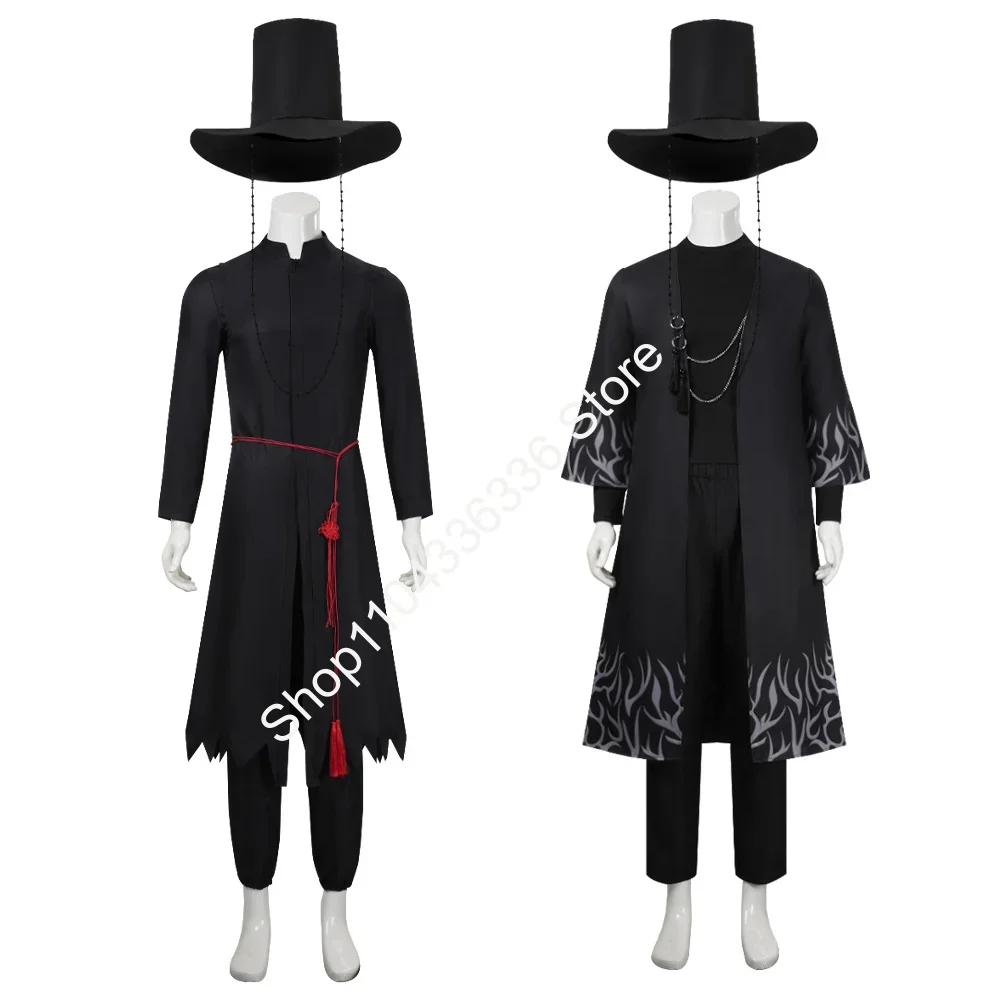 K-Pop شيطان الصيادين ساجا بنين جينو آبي تأثيري حلي هالوين مطبوعة تأثيري كيمونو مجموعة تظهر ملابس للحفلات قبعة الكبار S-3XL