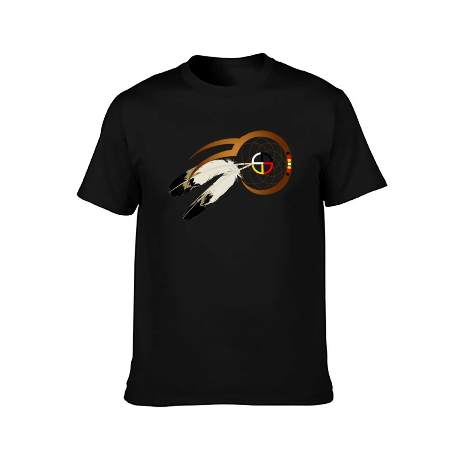 Dream catcher T-Shirt, Summer Casual Cotton Tee, Oversized Streetwear Tops, Vintage Graphic Print, Loose Fit Short Sleeve