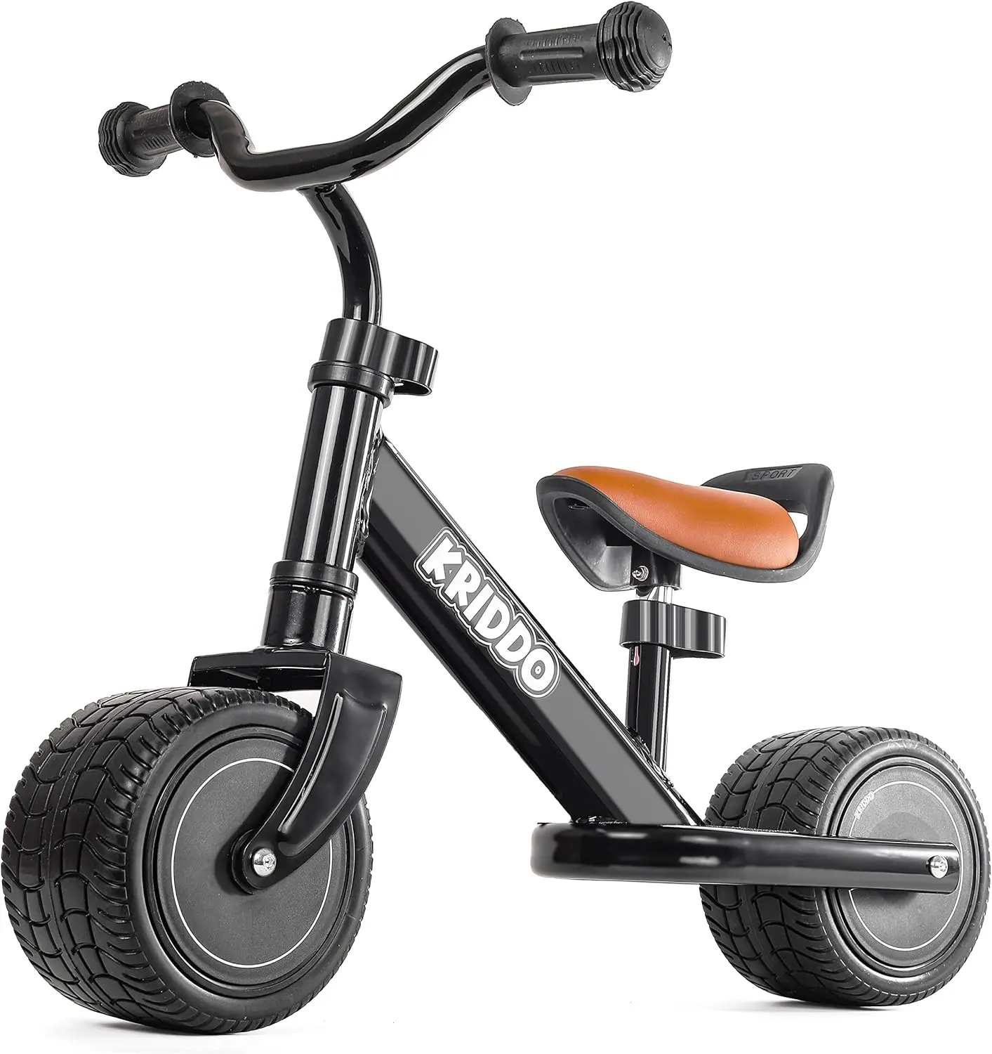 Bici senza pedali di 1-2 anni, Mini Cruiser per il primo compleanno, nero
