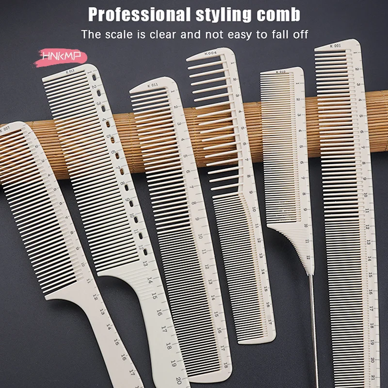 1Pcs Professionelle Barber Kamm mit Kunststoff Skala Laser Lineal Friseur Styling Werkzeug für Salon Haar Schneiden
