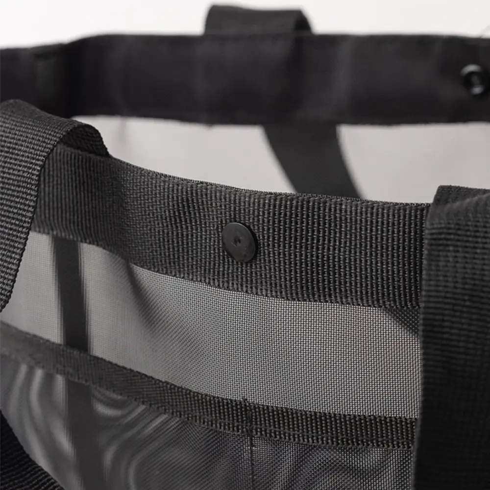 حقيبة كتف شبكية جديدة مجوفة شفافة حقائب شاطئ سعة كبيرة حقيبة يد نسائية متعددة الوظائف #5