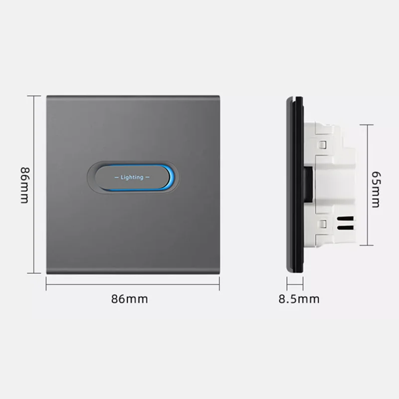 Imagem -05 - Tuya Wifi Interruptor de Luz de Parede Inteligente sem Fio Neutro Botão de Pressão Interruptores de Controle Remoto Físicos Casa Inteligente