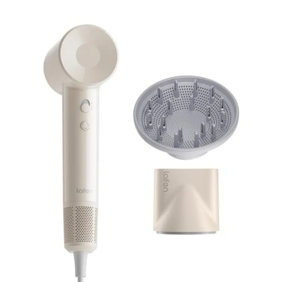 

SE Lite Hair Dryer for fast drying, negative ionic ceramic-coated, milktea color, lightweight design with 2 nozzles and 100, 00
