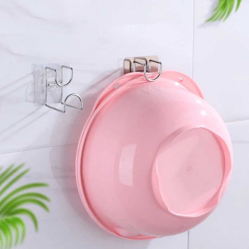 

1PC Wall Mount Adhesive Hangers Sticker Hook Strong Hooks Suction Hook Plastic Waterproof Sticky Hook Kitchen Bathroom Organizer
