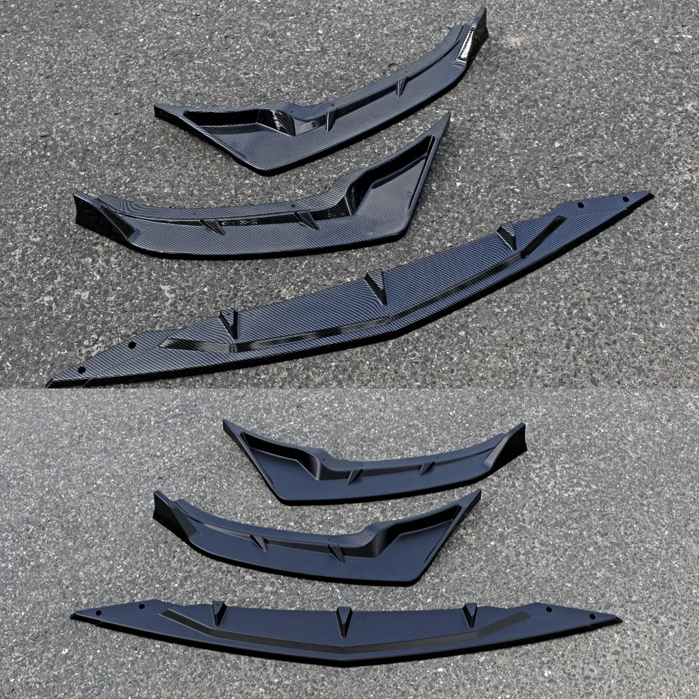 For 2019 Hyundai Lafesta Glossy Black Front Splitter Guard Bumper Lip Cover Chin Diffuser Auto Tuning Accessory