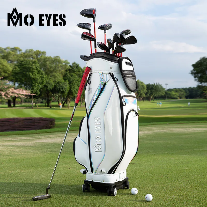 Magic Eye PGM golf bag, women's telescopic standard bag, club bag, four-wheel flat push air consignment
