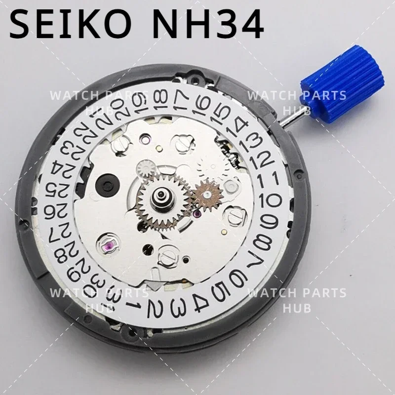 Genuine Japan  NH34 Automatic Movement GMT Date At 3 TMI/SII Original Automatic Mechanical Watch Movement Replacement Parts