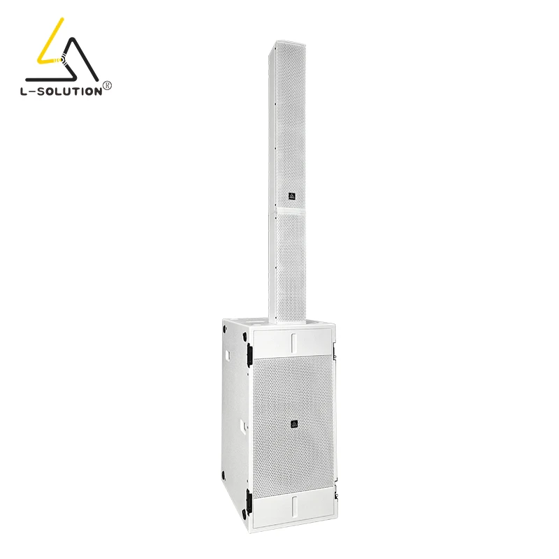 Altavoz de Columna Amplificado Serie LS Huge, 2500W Spl Máximo, 140dB, Rendimiento en Exteriores, 100 Metros de Alcance, Portátil y Fácil de Transportar