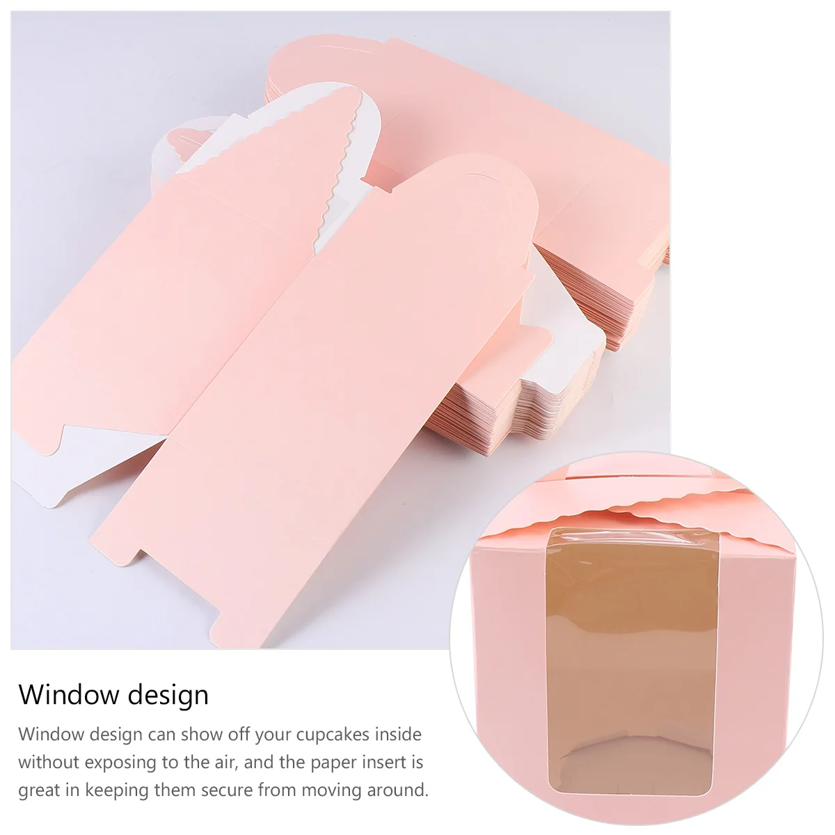 

50pcs Cake Food Packaging Cupcake Containers Baking Boxes Muffin Boxes For Birthday Baby Shower Wedding Dessert Box Container