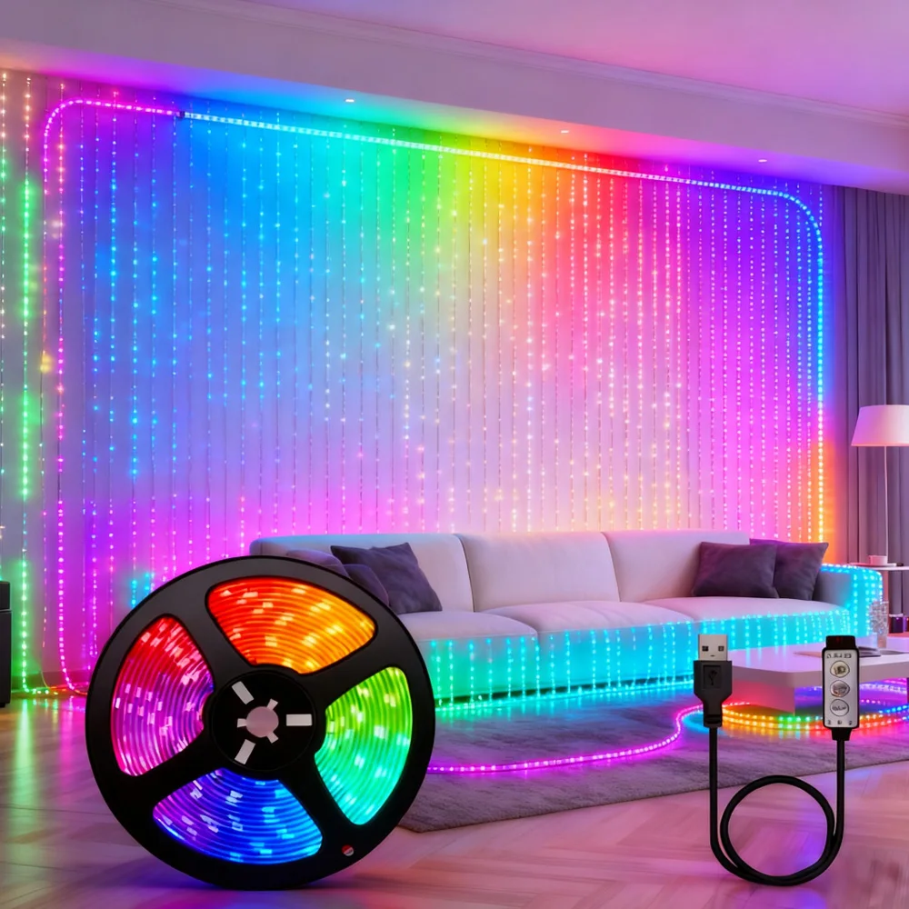 

TV Backlight RGB LED Strip Light TV 3 Key Control 5V SMD5050 Flexible Ribbon waterproof Lamp Tape DIY TV Backlight Room Decor