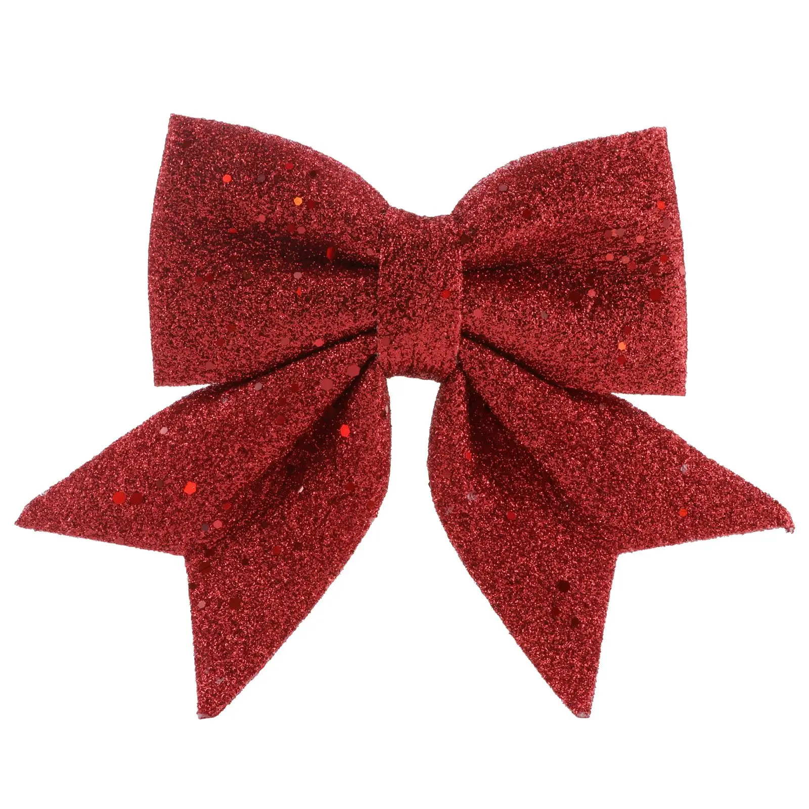 Bowknot Bow Christmas Ornaments Tree Glitter Craft Bows Xmas Wreath Garland Winter Rustic Dust Bow Mini Decorative Ribbon Shiny