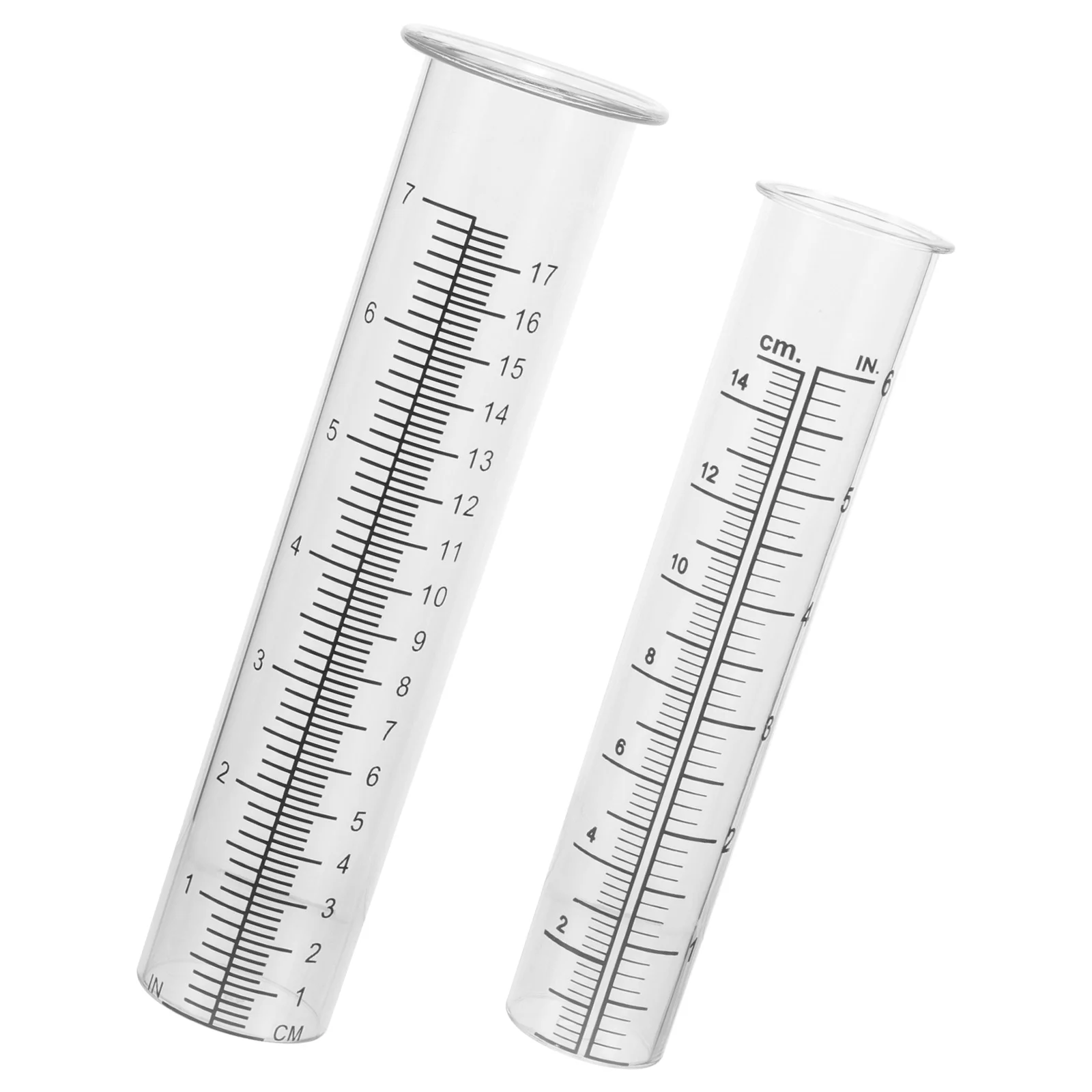 

2Pcs Rain Gauge Transparent Plastic Clear Rain Measuring Tube Outdoor Garden Lawn Weather Station Tool Accuracy Collector