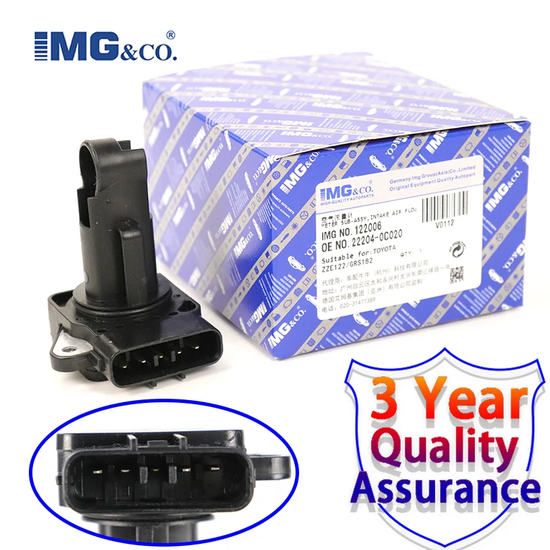 IMG Brand Mass Air Flow Sensor MAF OEM: 22204-0C020 22204-22010 2220422010  for Toyota Yaris GS450h Highlander Prius Scion