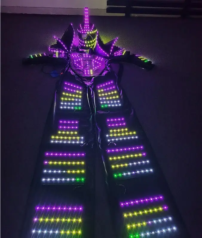 Zancos de Robot LED con control remoto Digital, disfraz de andador puesta en escena, club nocturno, DJ, disfraz de halloween para mujer