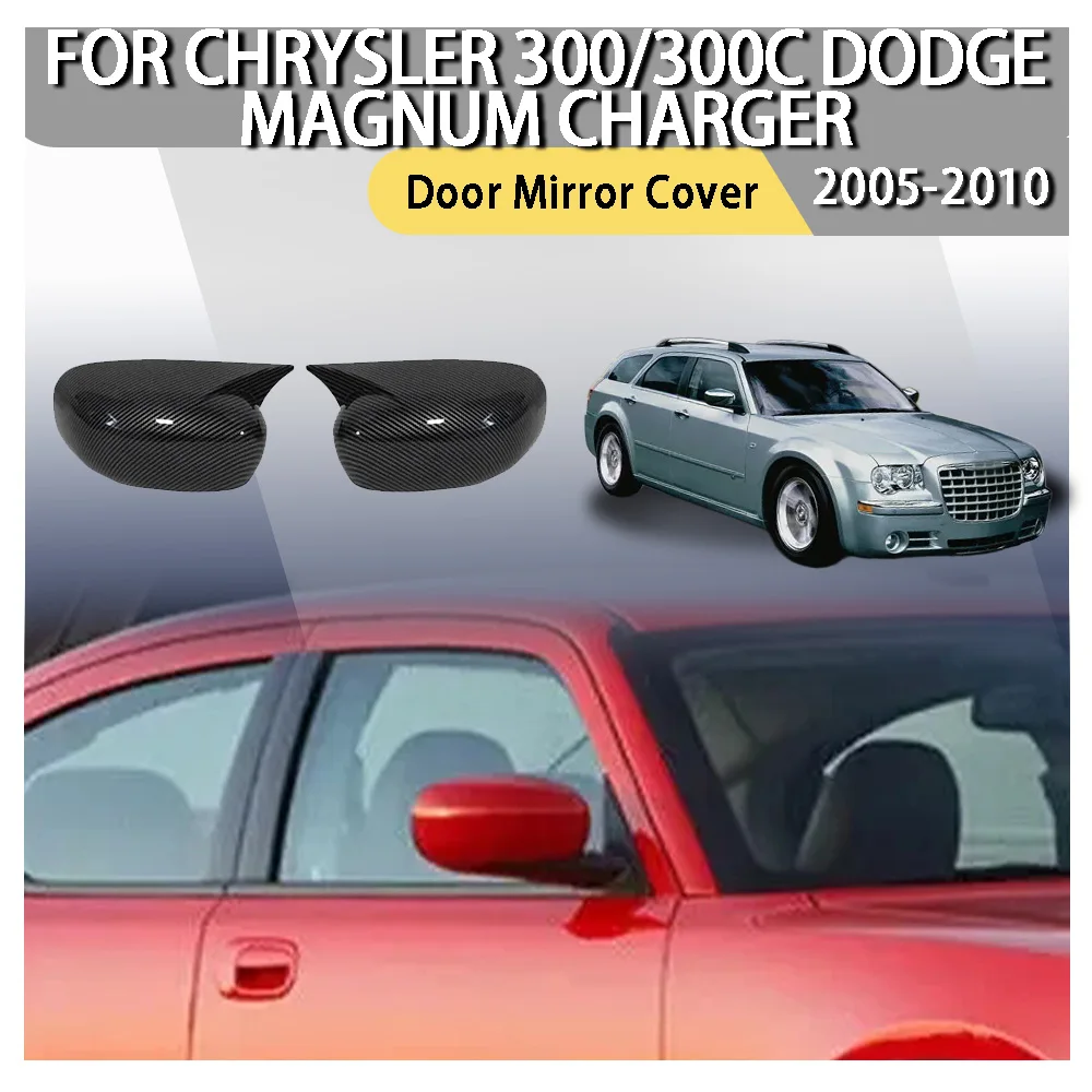 

Door Mirror Cover For Chrysler 300/300C Dodge Magnum Charger 2005-2010 Rearview Side Mirror Wing Cap Exterior Door Case Trim ABS