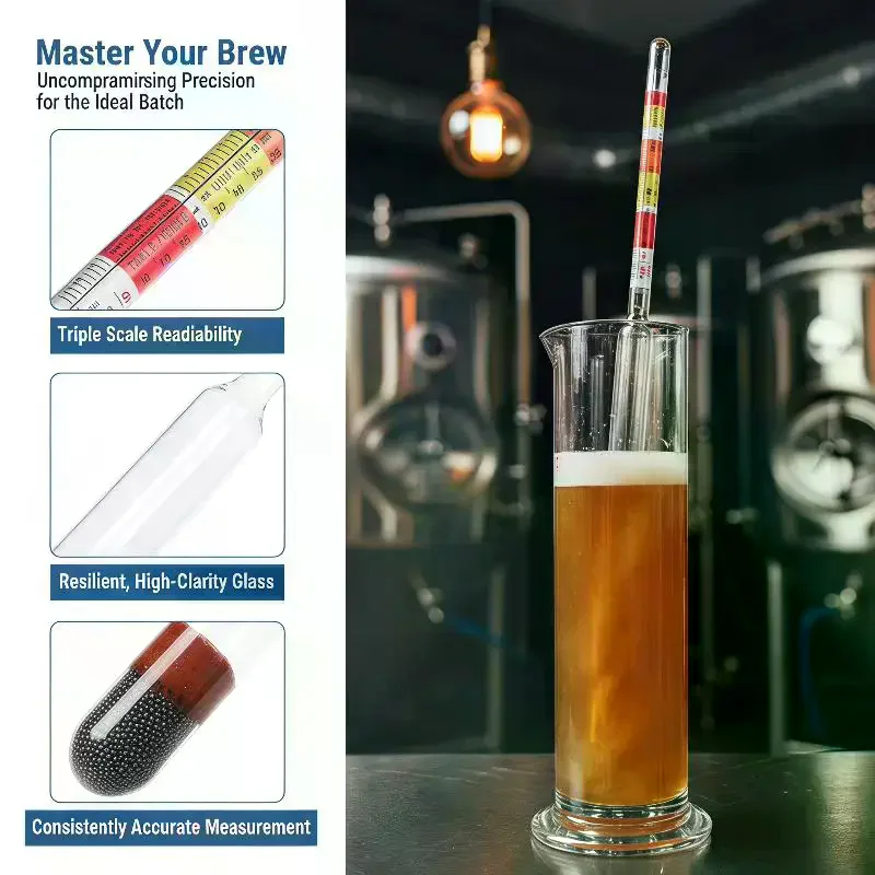 Hydromètre à 3 échelles pour t - Wine Beer And Cider avis et prix