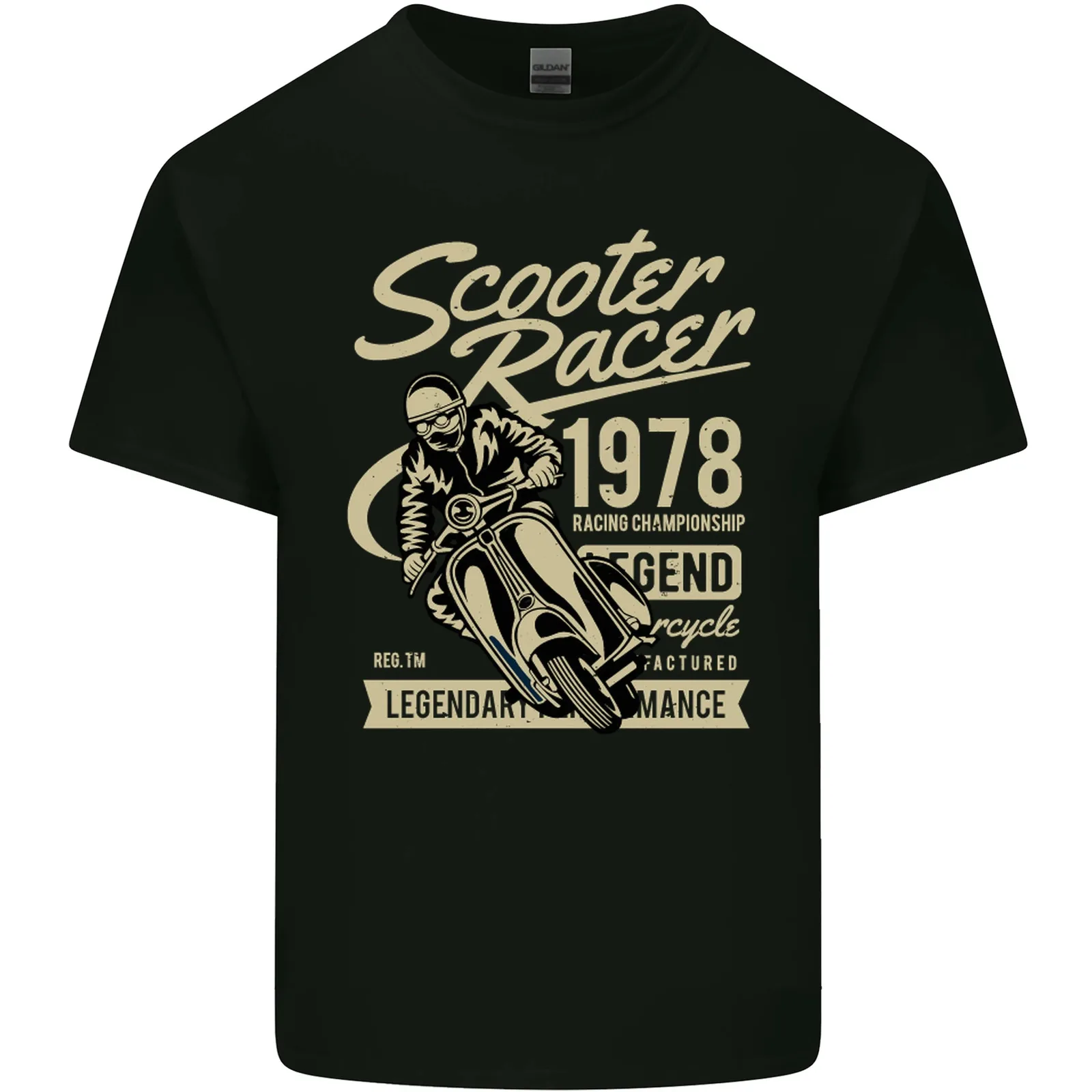 Scooter Racer Legend 1978 Motorbike Mens Cotton T-Shirt Tee Top