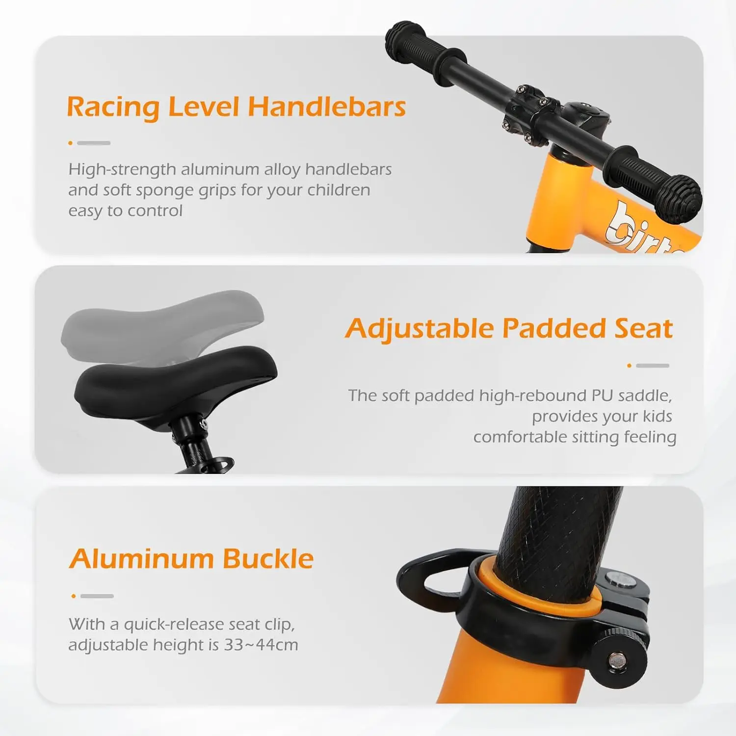 Vélo d'équilibre léger avec cadre en nylon pour tout-petit, vélo d'entraînement sans pédale pour enfants, garçons et filles de 2, 3, 4, 5 ans, 12 po