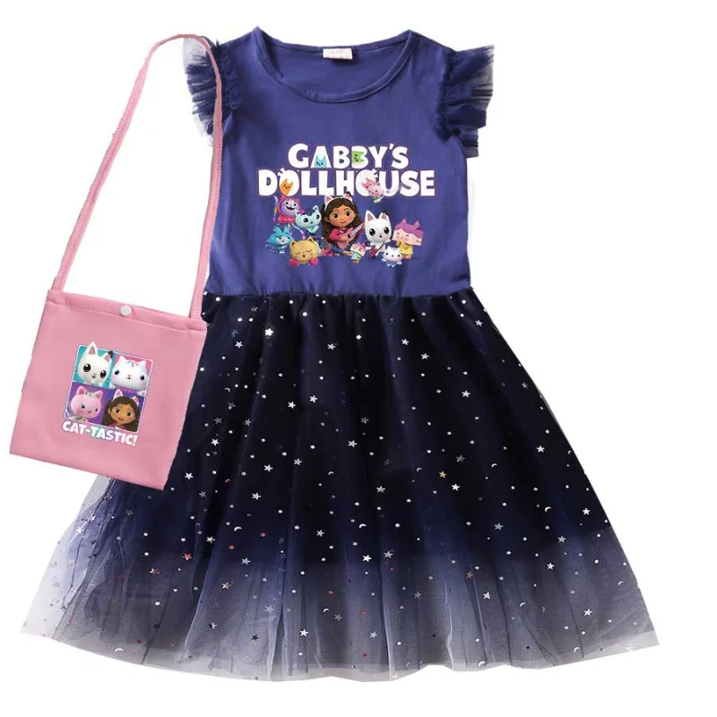 Girls Gabby’s Dollhouse Costume Dress with Headwear Dress Up as Your Favorite Character from the Show with This Pretty Dress