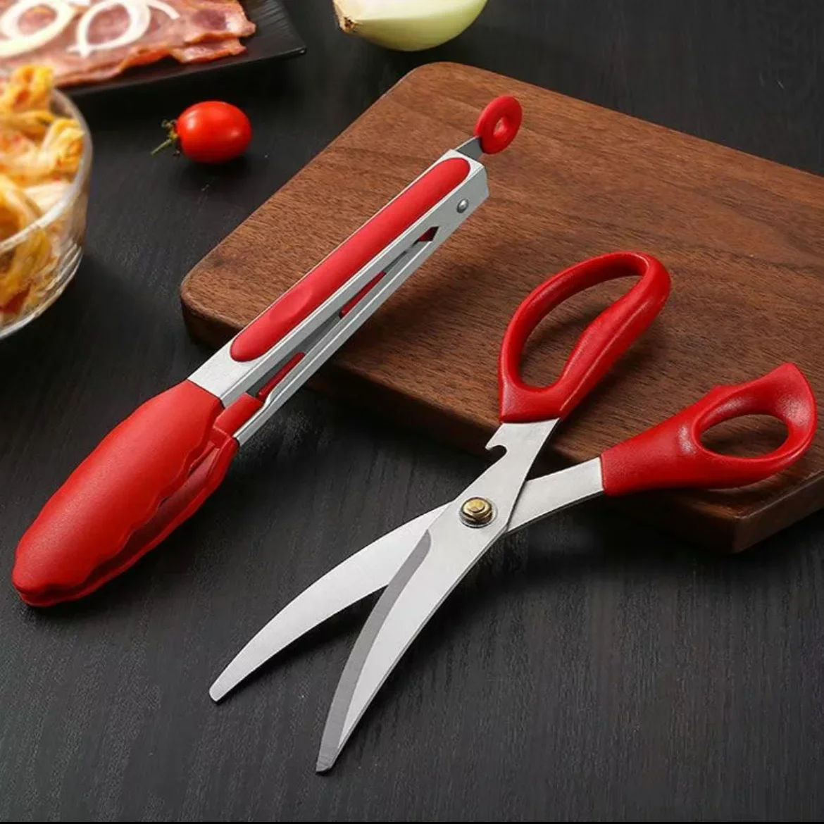 

Korean style barbecue restaurant set stainless steel clip barbecue set silicone brush food clip multifunctional scissors