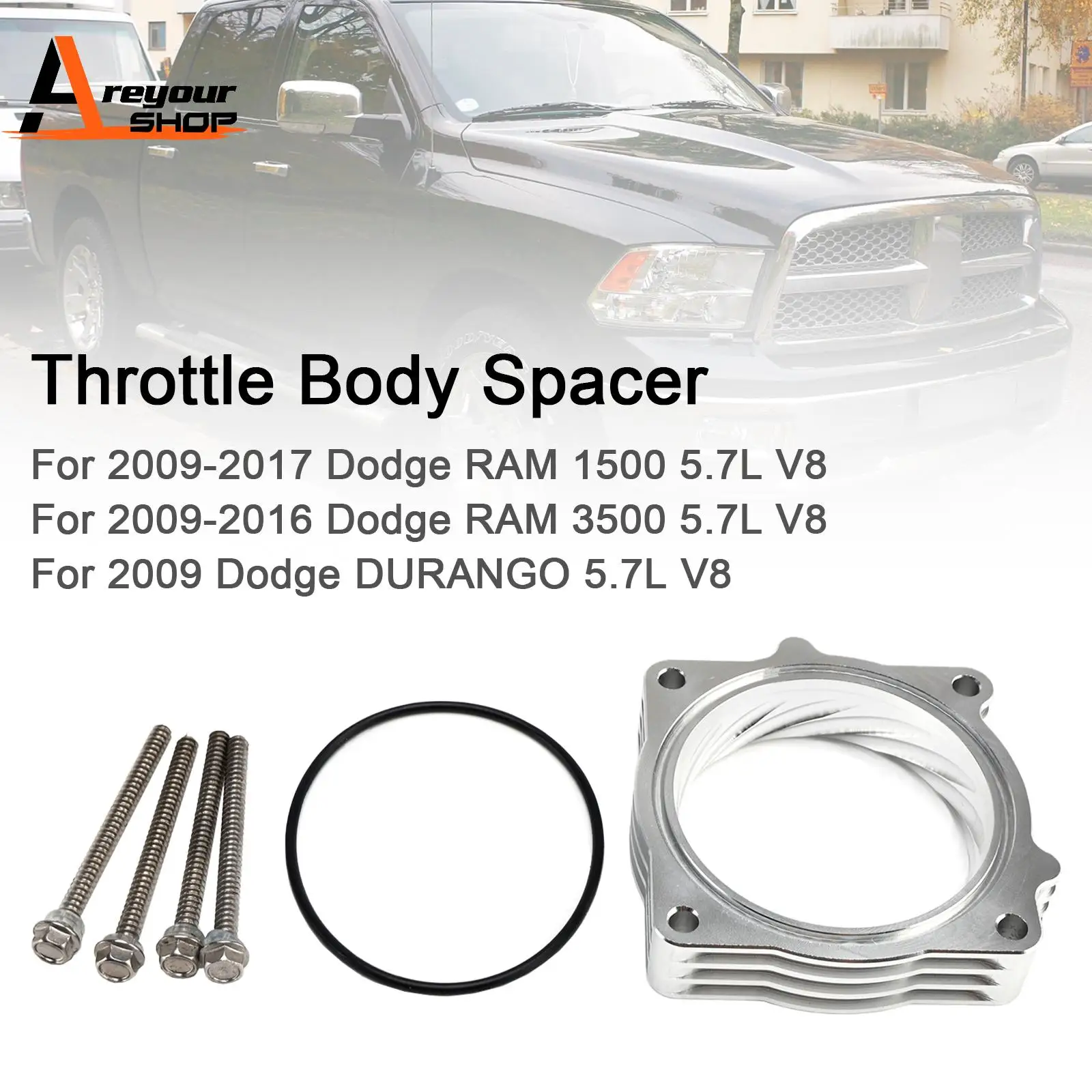 

Throttle Body Spacer for 2009-2018 Dodge RAM 1500 2500 3500 5.7l v8