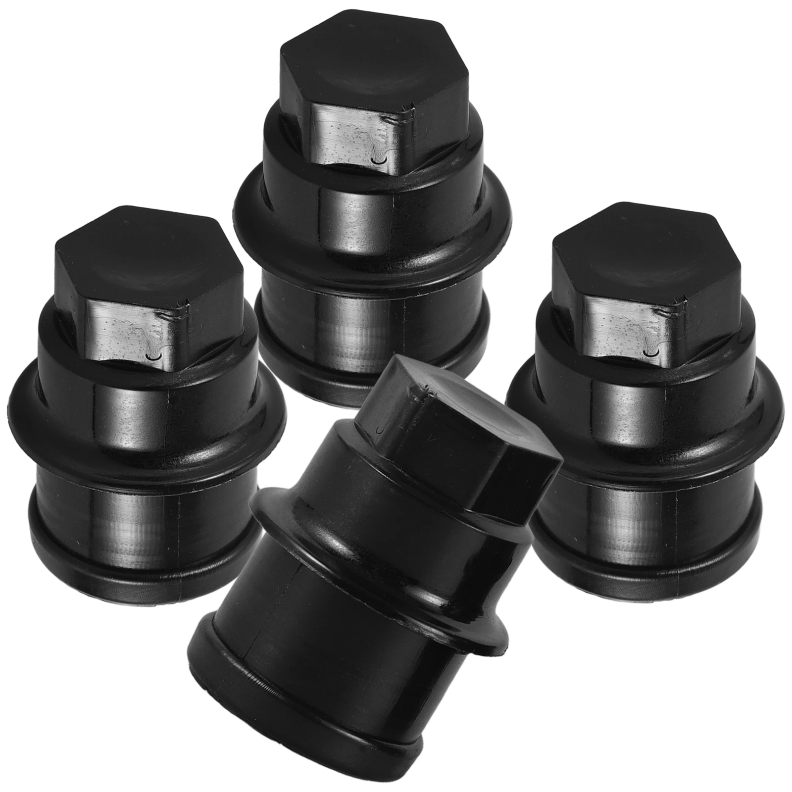 

4pcs Wheel Nut Caps Lug Covers Black Trailer Wheels Car Accessories Hub Nut Replacement Tire Parts Truck Tires