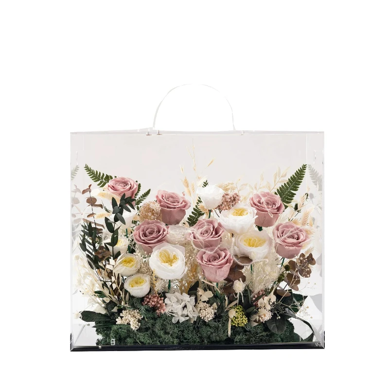 

Eternal Flower Rose Suitcase Suitcase Send Girl Girlfriend Flower Box Confession Birthday Gift