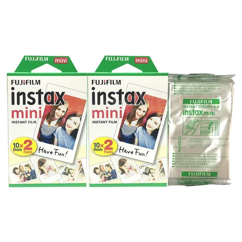 Imagen 2 del producto 10/100 hojas Fujifilm Instax Mini película papel fotográfico de borde blanco para cámara fotográfica instantánea FUJI Mini 12/11 Mini 9 8 7s 70 EVO Link