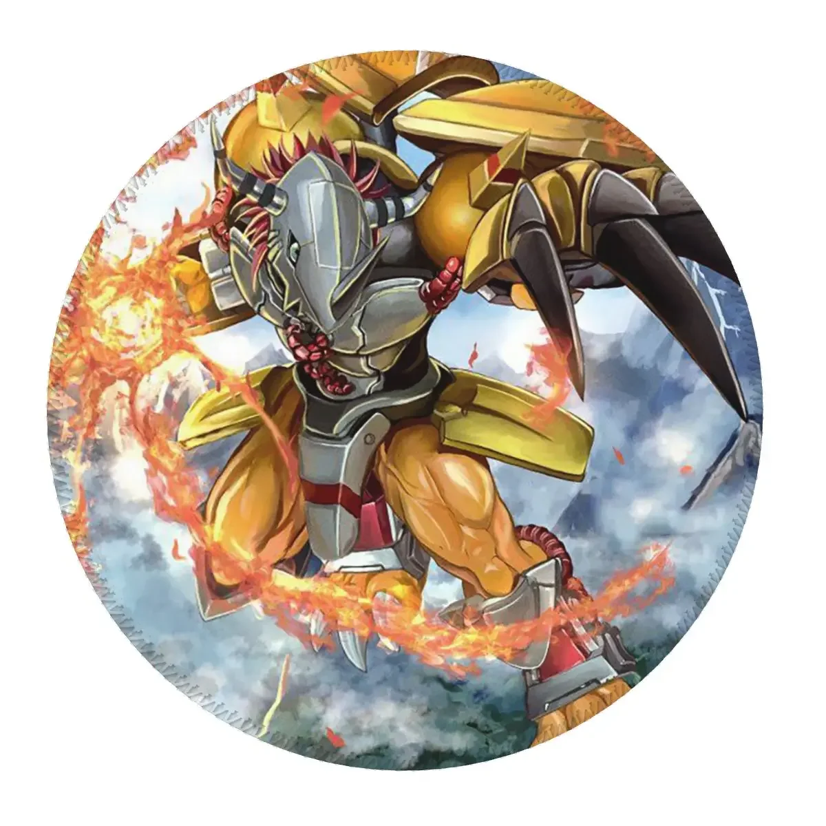 Anime Digimon War Greymon Round Mouse Pad Computer Keyboard Mouse Mat Gamer Laptop Desk Mat Office Accessories Table Mats