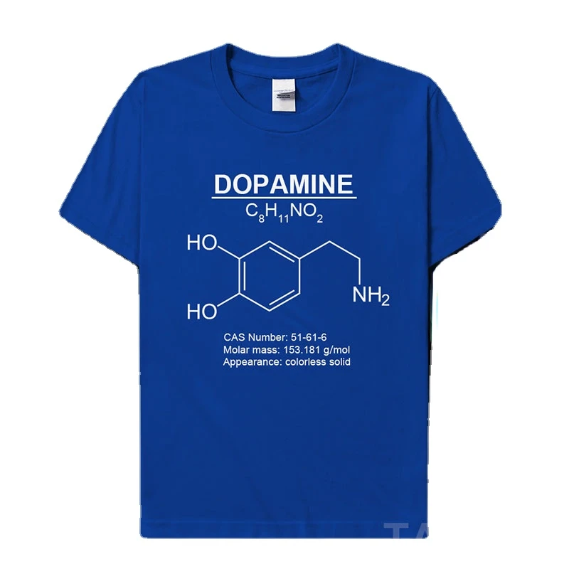 Dopamine Chemical Formula. Funny Organic Hormone of Exciting Love T-Shirt Summer Cotton Short Sleeve O-Neck Unisex T Shirt New