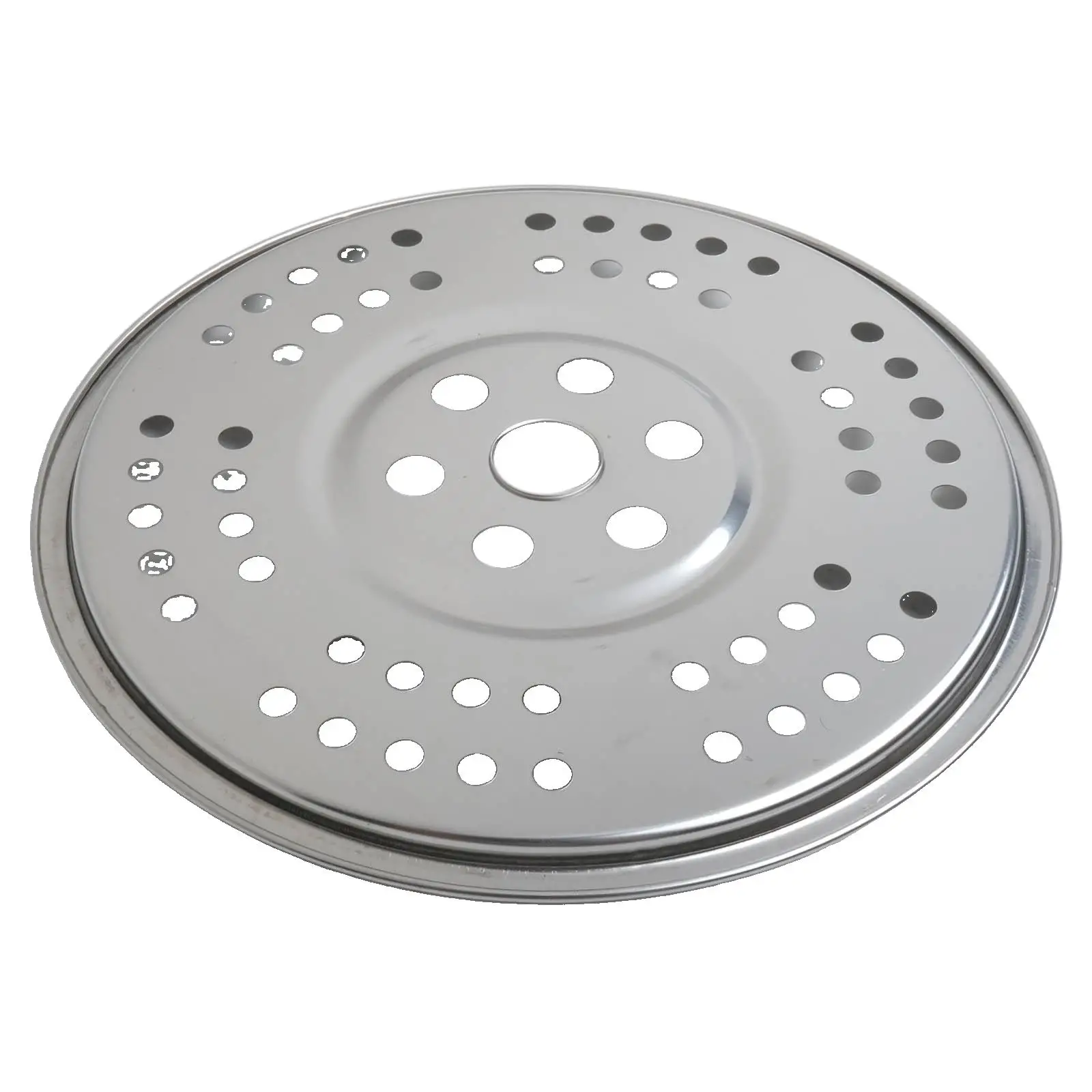 304 Stainless Steel Round Steamer Rack Insert Stock Pot Steaming Tray Kitchenware Cooking Steamer Compartment Steaming Plate