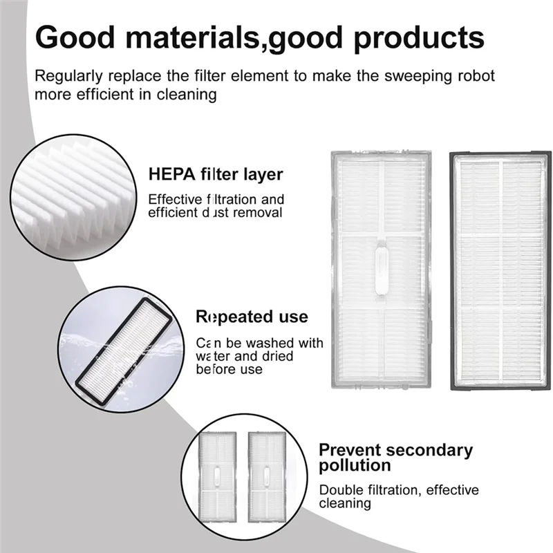 Filter ABZA-Hepa untuk Roborock S8/S8 +/S8 Pro Ultra/S7/S7 Maxv/S7 Maxv Ultra/S7 Max Ultra/S7 Pro Suku Cadang Vakum Ultra