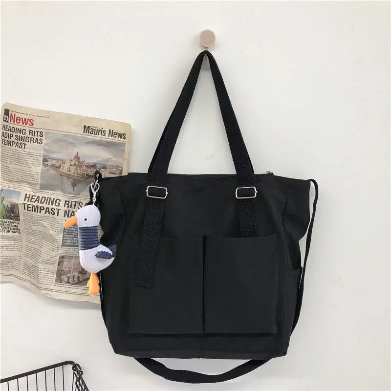 Waterproof Tote Bag Big Capacity Canvas Bag Female Crossbody Bags Japanese Shoulder Bag Bags Student School Bags Women Handbags