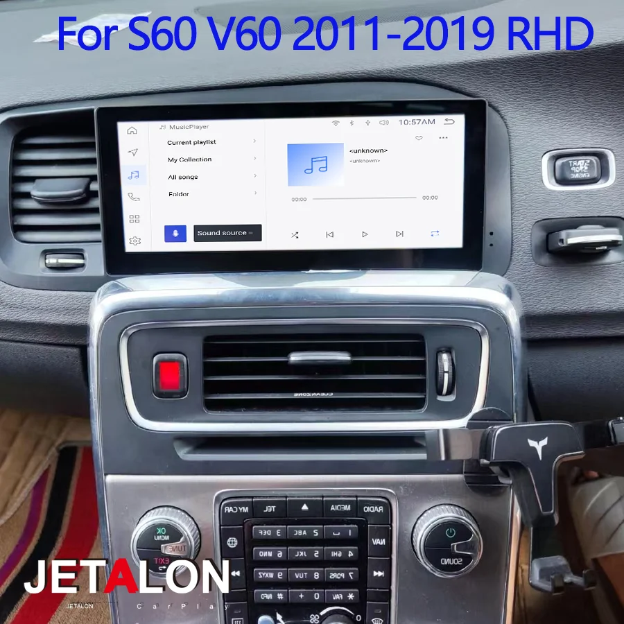 Radio Multimedia para Auto de 8.8" Qled para Volvo S60 V60 2011-2019, Reproductor de Video Android 15, Navegación GPS, DSP, Carplay, 4G, RHD, WIFI, BT