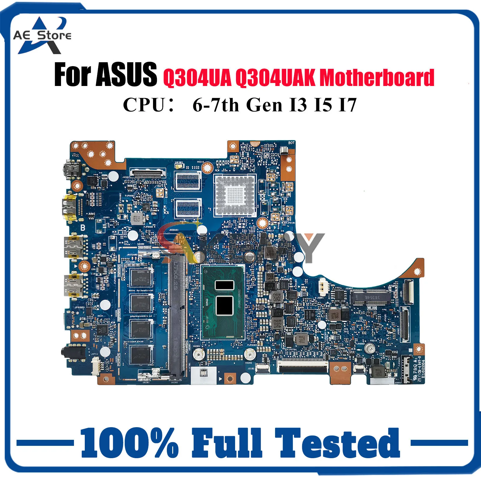 

Материнская плата для ноутбука Q304UA для ASUS VivoBook Q304UA Q304UAK Q304U, материнская плата для ноутбука с процессором I3 I5 I7, 100% тестирование, ОК, быстрая доставка